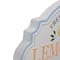 15.25" Yellow & Blue Metal Fresh Squeezed Lemonade Sign Spring Wall Décor